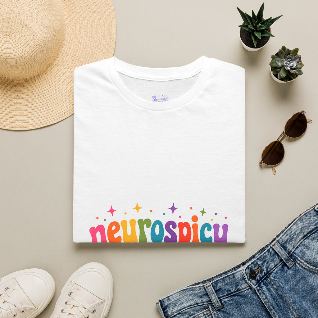 Neurospicy Rainbow T-Shirt | Neurodiversity Pride Shirt | ADHD Autism Awareness Tee | Colorful Neurodivergent Graphic T-Shirt | LGBTQ+ Inclusive Neurospicy Apparel