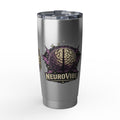 NeuroVibe Shop Ignite Your Mind 20oz Tumbler | Purple Lightning Brain Design | ADHD Autism Awareness Travel Mug | Neurodiversity Mental Health Gift