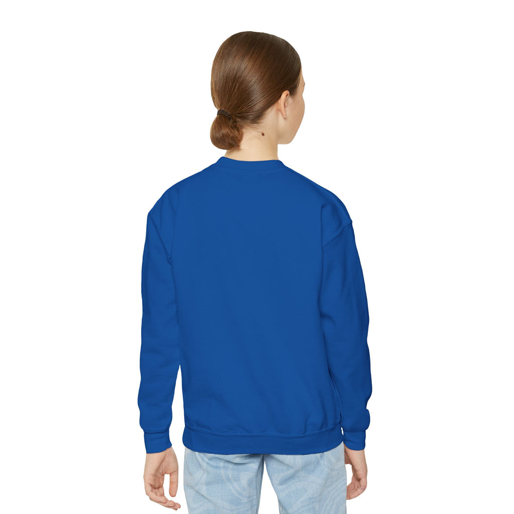 Axolotl Moonlight Youth Crewneck Sweatshirt | Cute Kawaii Night Sky Kids Pullover | NeuroVibe Shop™