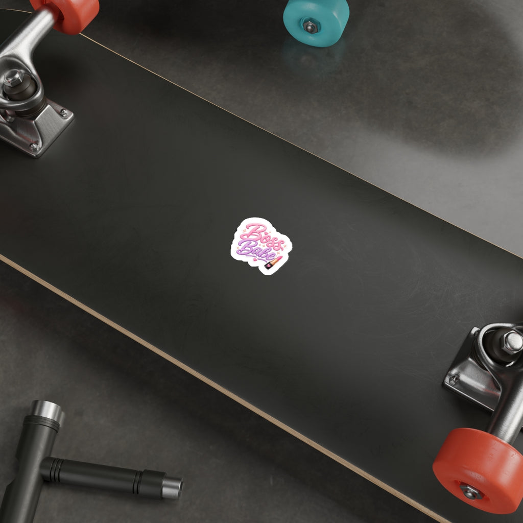 Boss Babe Glitter Sticker | Pink & Purple Girl Boss Decal | Women Entrepreneur Gift | Feminine Laptop Water Bottle Sticker