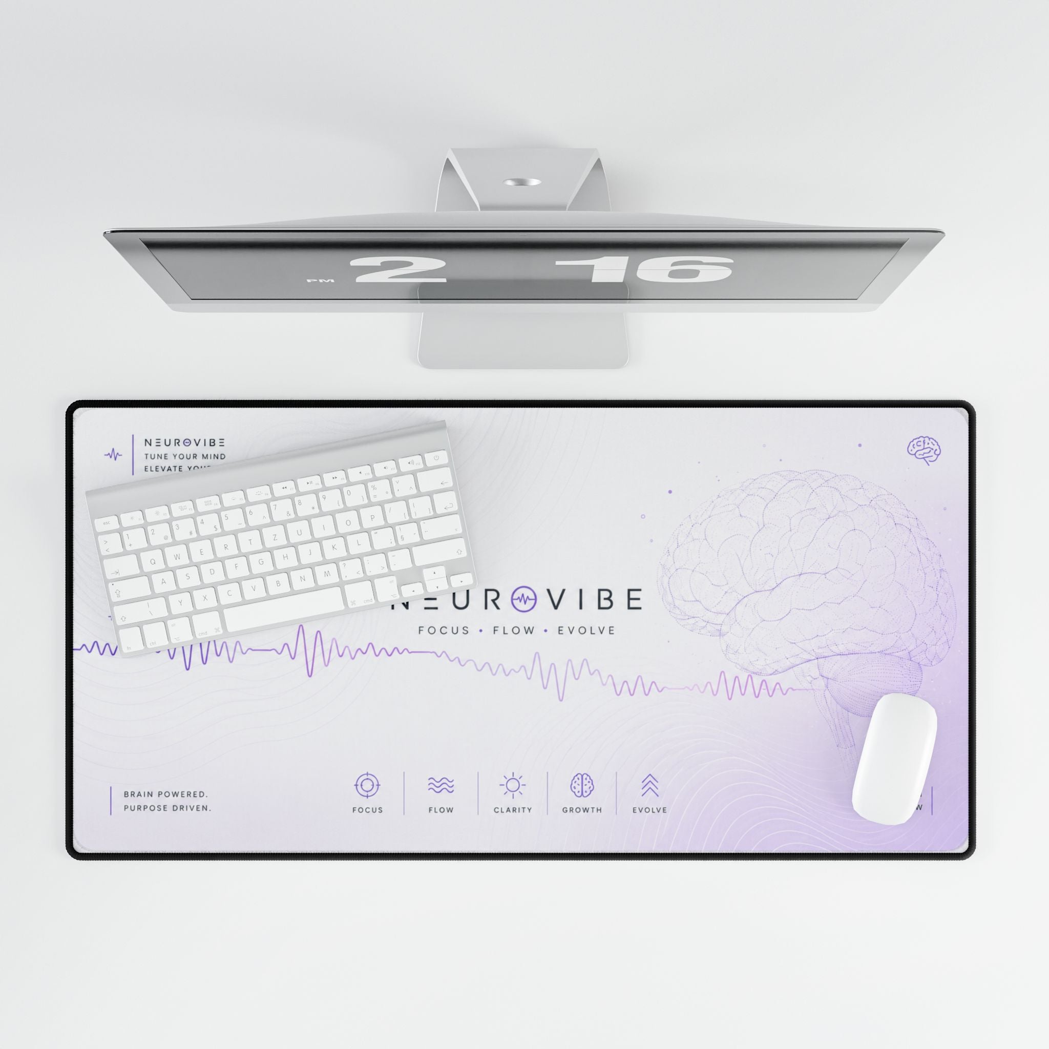 NeuroVibe | Calm Waves Desk Mat | XL Gaming Mousepad | NeuroVibe Shop™