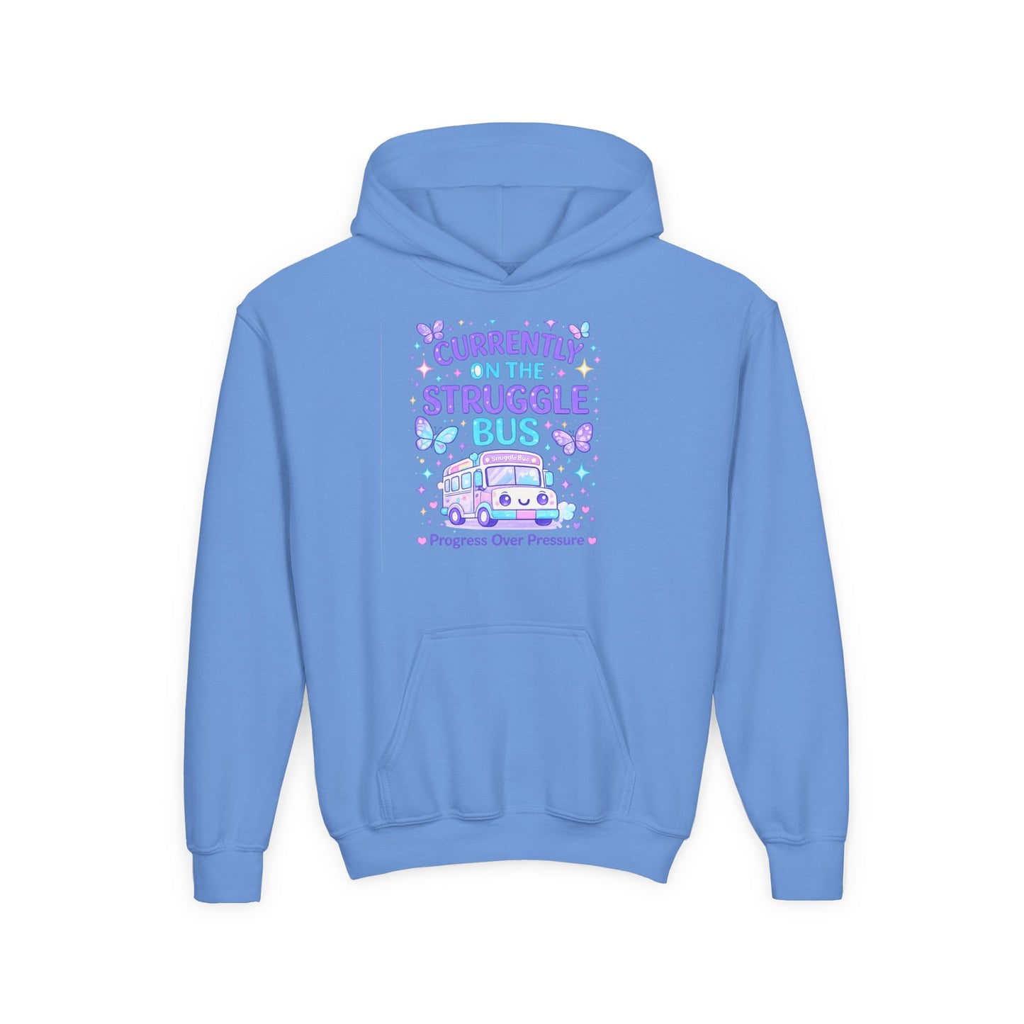 Currently on the Struggle Bus Youth Hoodie | NeuroVibe Shop™ Mental Health Awareness Hoodie