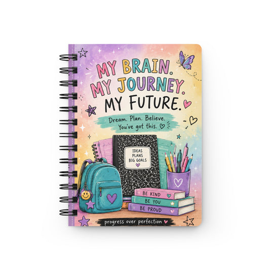 NeuroSpicy School Year Journal | Gratitude & Daily Planner Notebook | Back to School Lined Journal