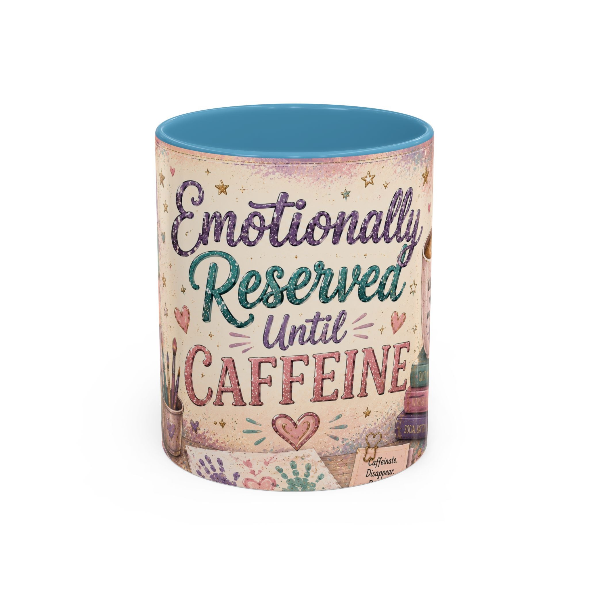 Emotionally Reserved Until Caffeine Mug ✨ | Cozy Introvert Coffee Cup | NeuroVibe Shop™