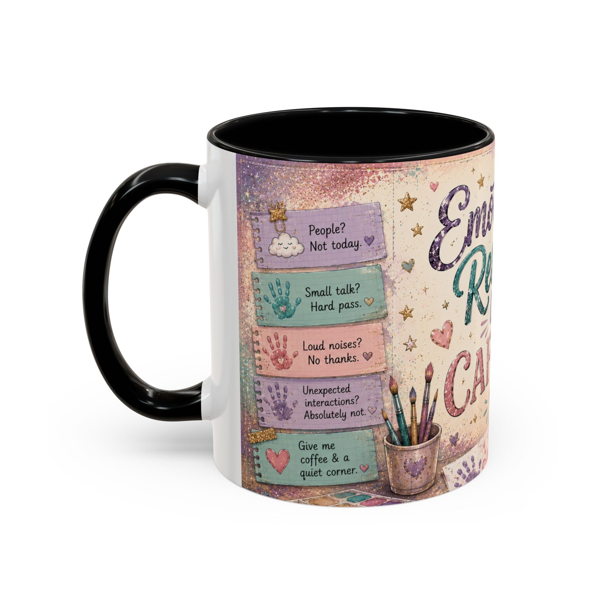 Emotionally Reserved Until Caffeine Mug ✨ | Cozy Introvert Coffee Cup | NeuroVibe Shop™