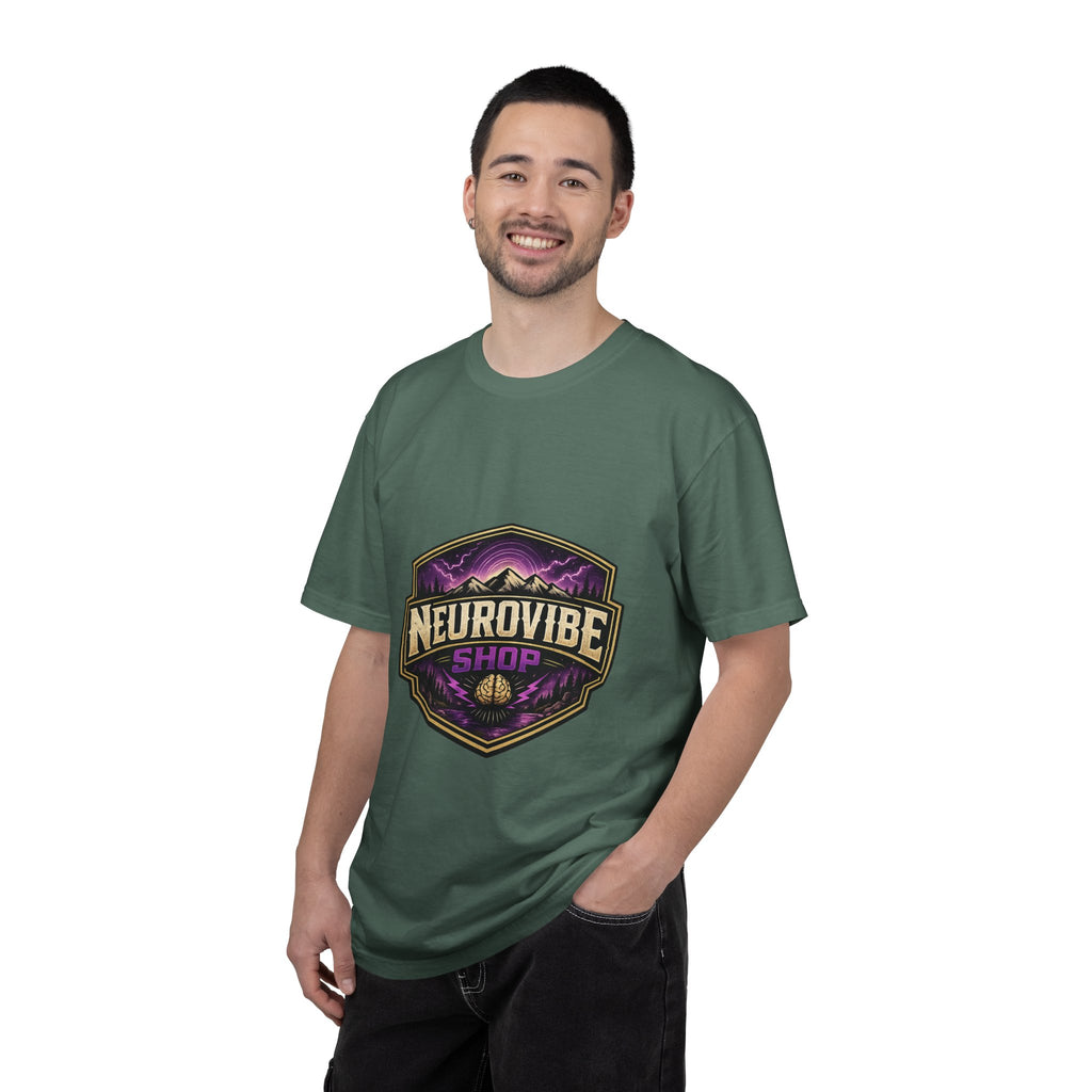 NeuroVibe Shop Ignite Your Mind T-Shirt | Purple Lightning Brain Graphic Tee | Neurodiversity Awareness Shirt | ADHD Autism Mental Health Support Apparel