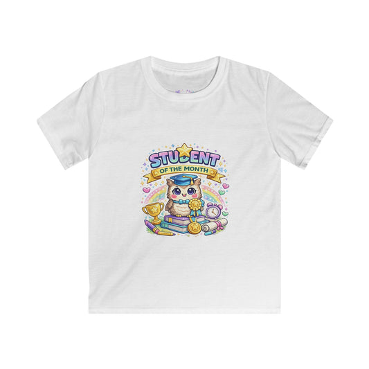 Student of the Month T-Shirt | Kids School Achievement Tee | Honor Roll Inspired Shirt | Academic Award Apparel 🏆🦉⭐📚