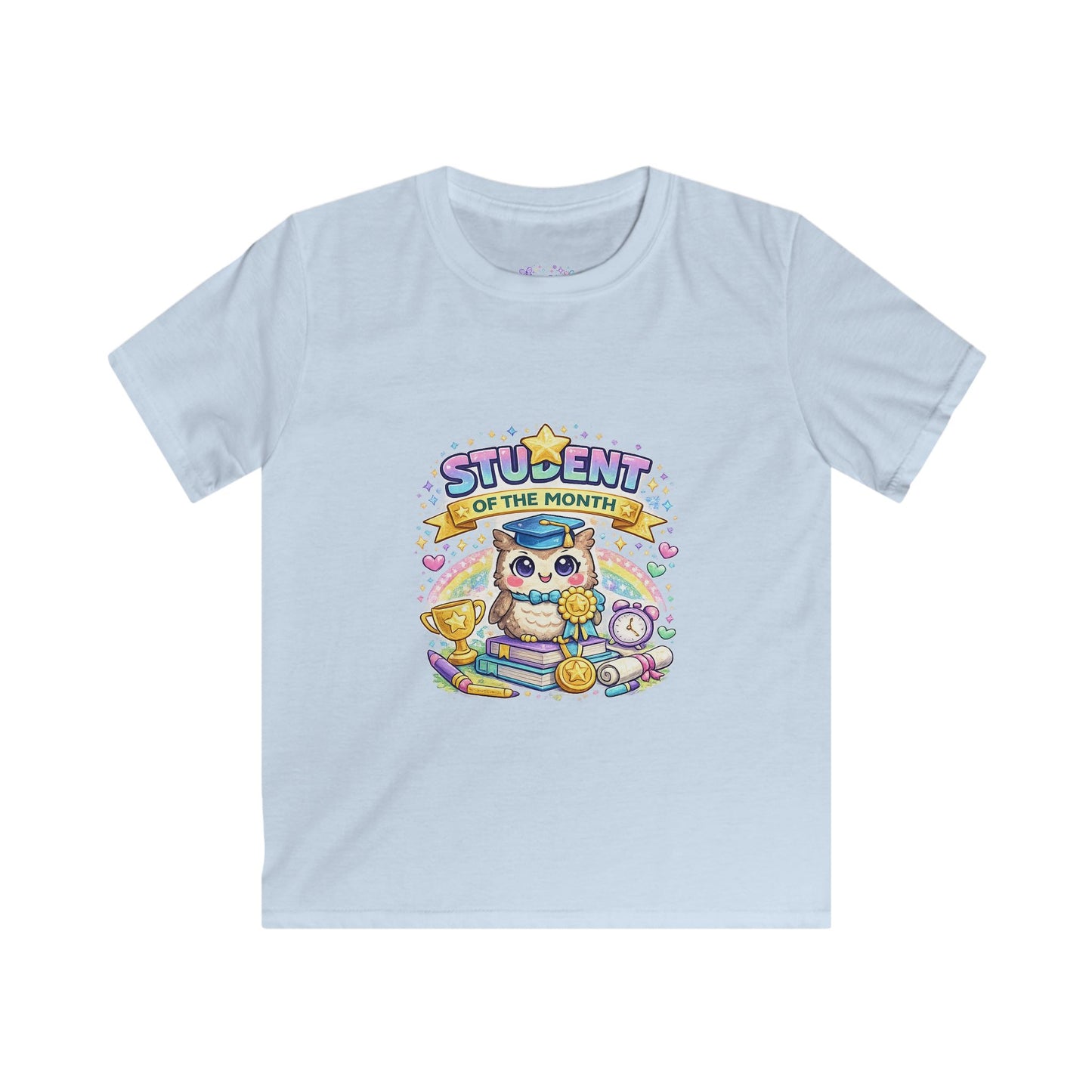 Student of the Month T-Shirt | Kids School Achievement Tee | Honor Roll Inspired Shirt | Academic Award Apparel 🏆🦉⭐📚