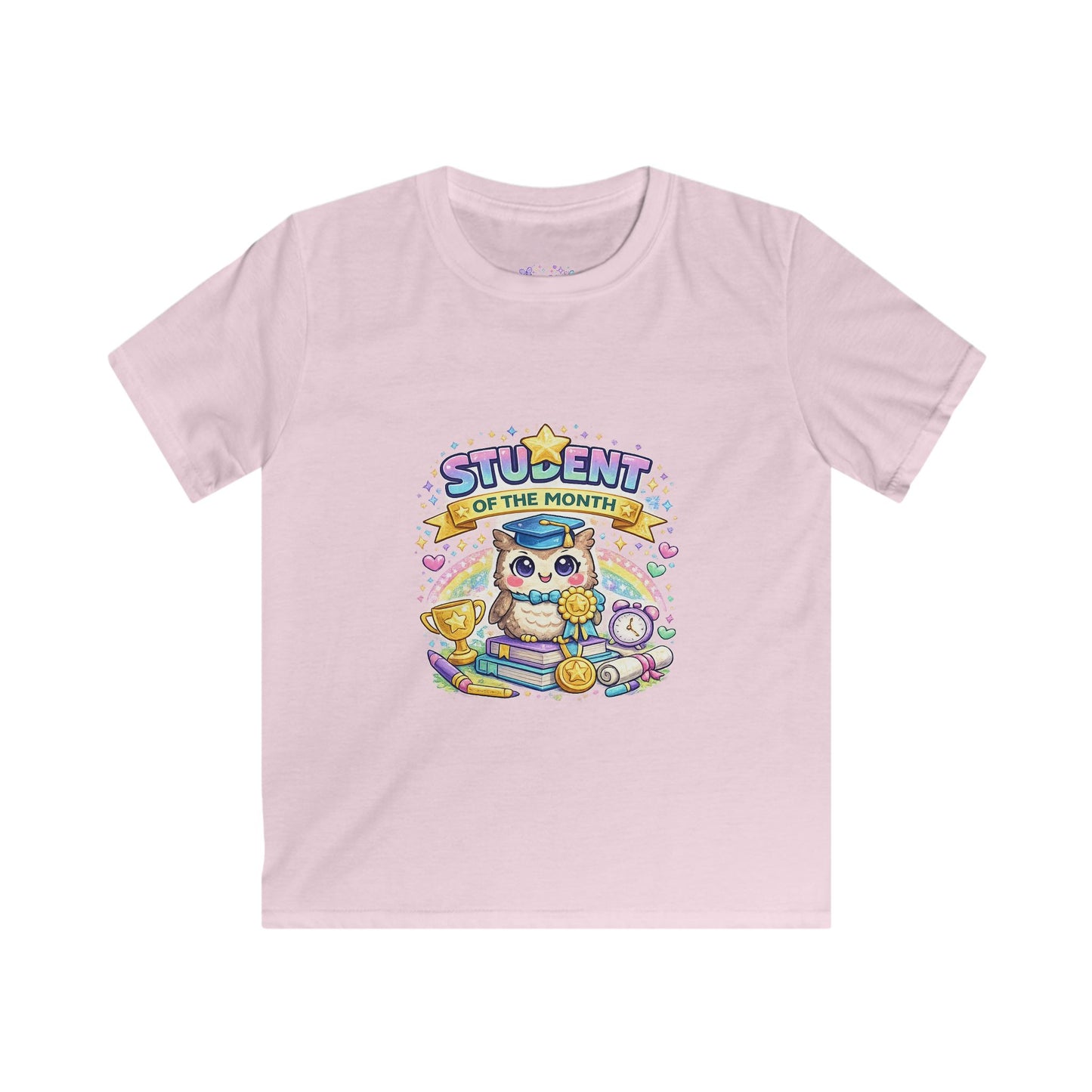 Student of the Month T-Shirt | Kids School Achievement Tee | Honor Roll Inspired Shirt | Academic Award Apparel 🏆🦉⭐📚