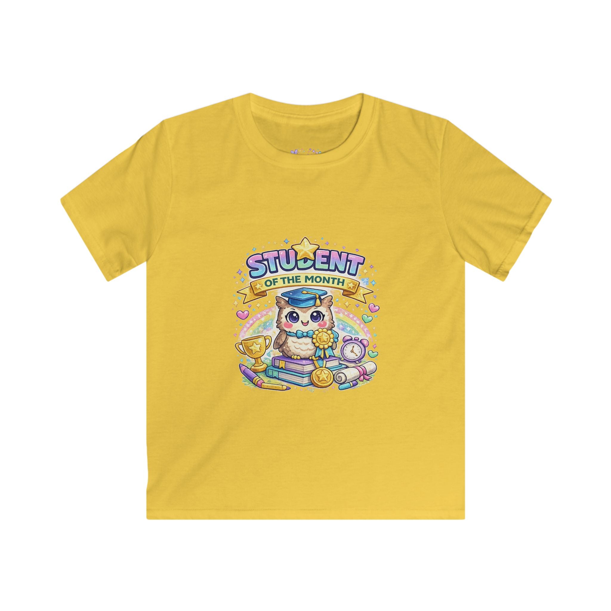 Student of the Month T-Shirt | Kids School Achievement Tee | Honor Roll Inspired Shirt | Academic Award Apparel 🏆🦉⭐📚