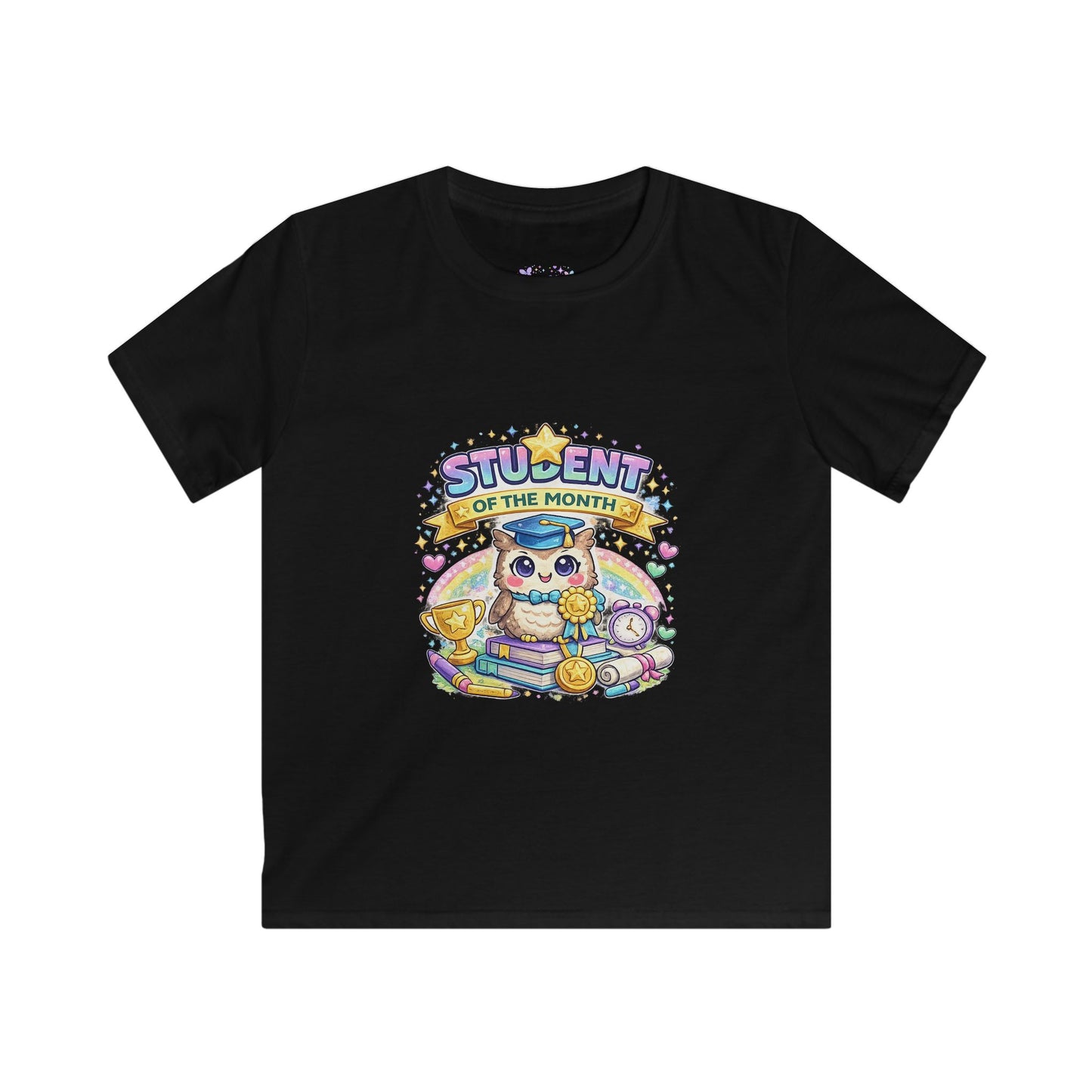 Student of the Month T-Shirt | Kids School Achievement Tee | Honor Roll Inspired Shirt | Academic Award Apparel 🏆🦉⭐📚