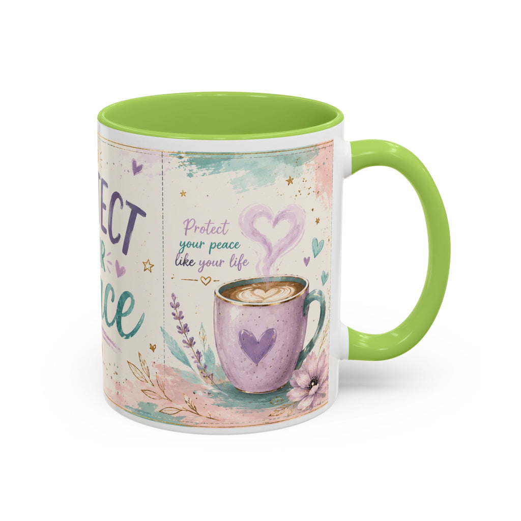 Protect Your Peace Mug ✨ | Pastel Self-Care Coffee Cup | NeuroVibe Shop™