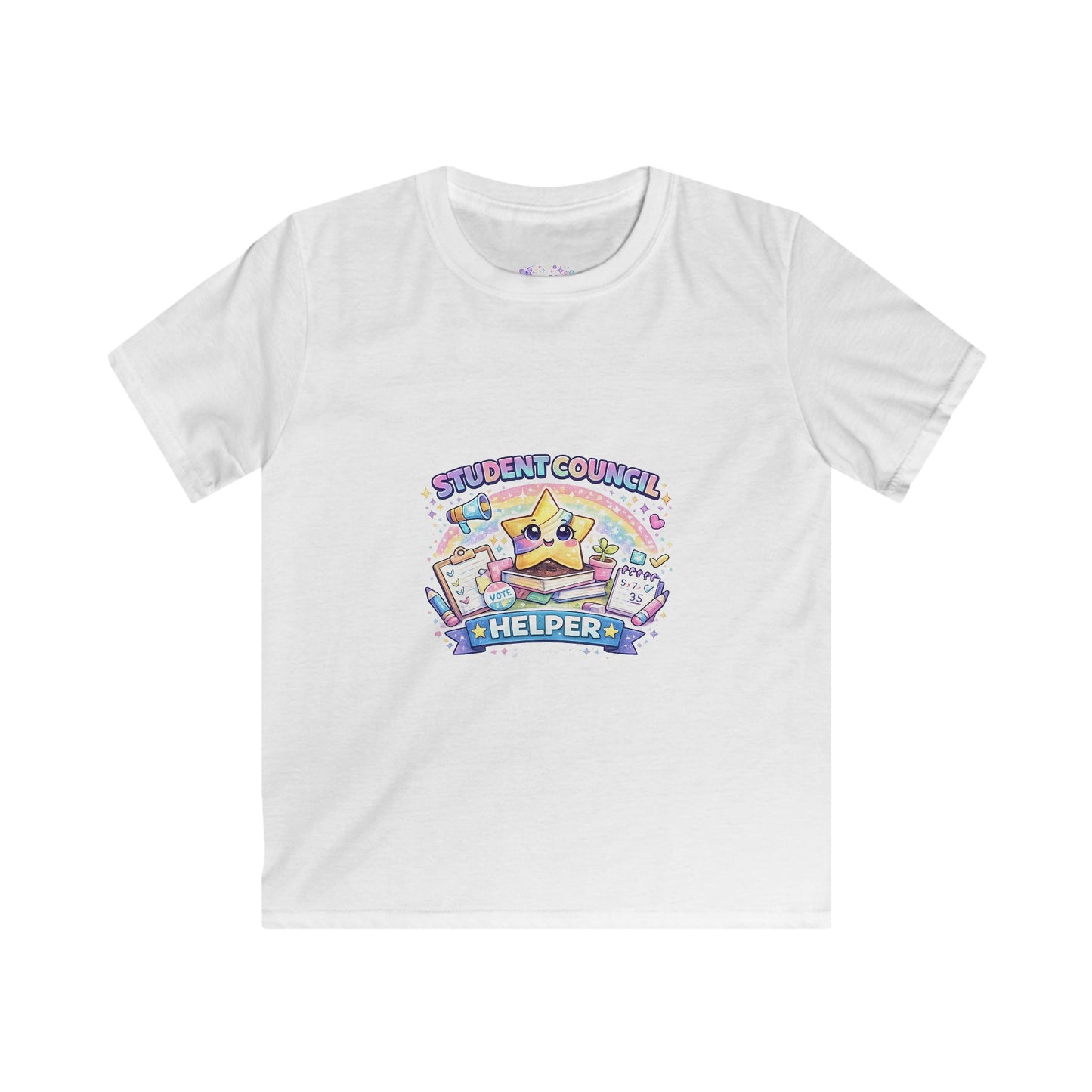 Student Council Helper T-Shirt | Kids School Leadership Tee | Student Government Shirt | Back to School Apparel ⭐📚🗳️🌈