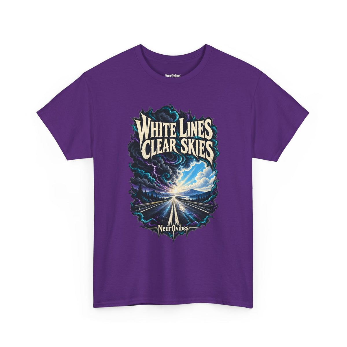 White Lines Clear Skies Band Tee | Neur0vibes Rock Shirt