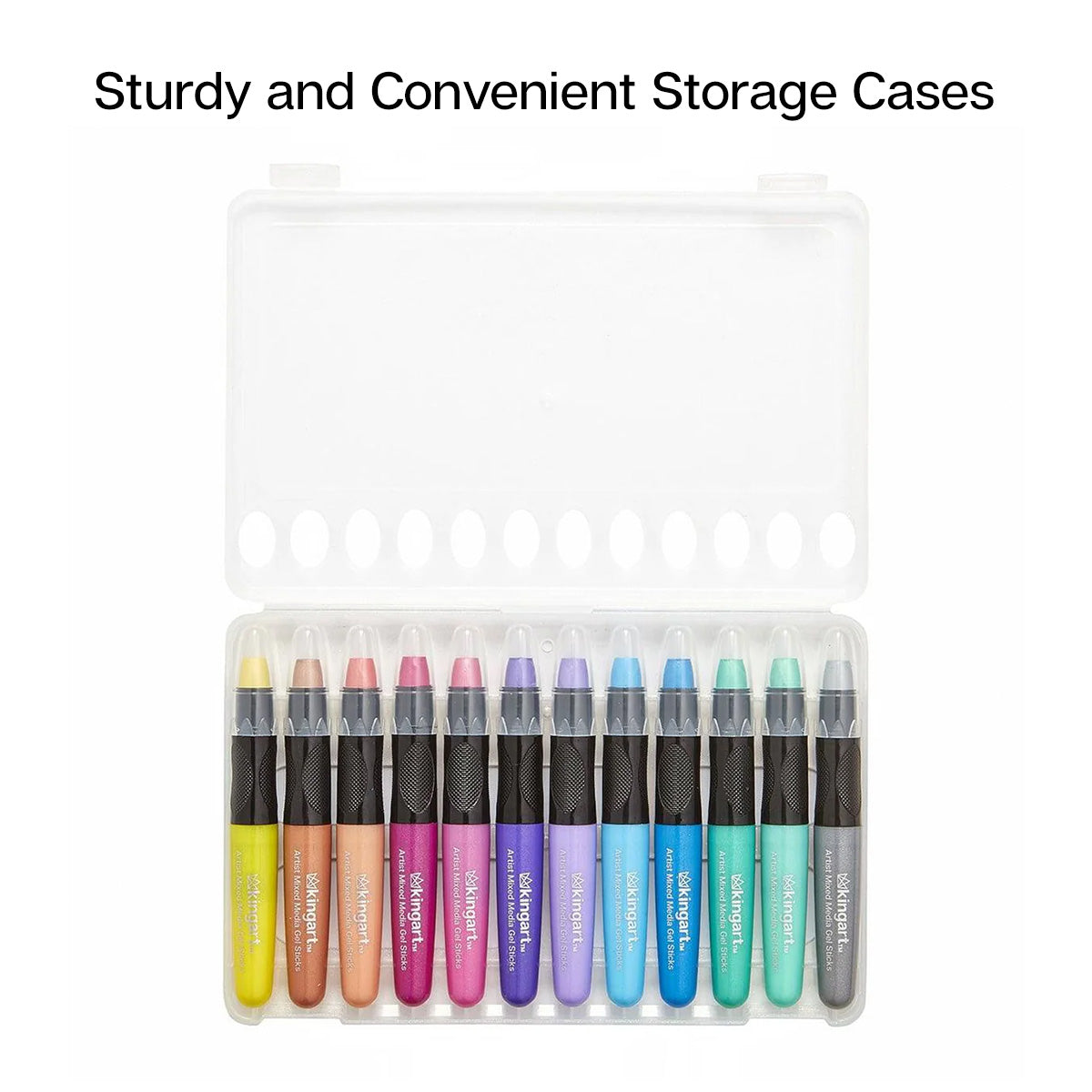 🌈 Mixed Media Gel Stick Crayons - 12 Metallic Colors