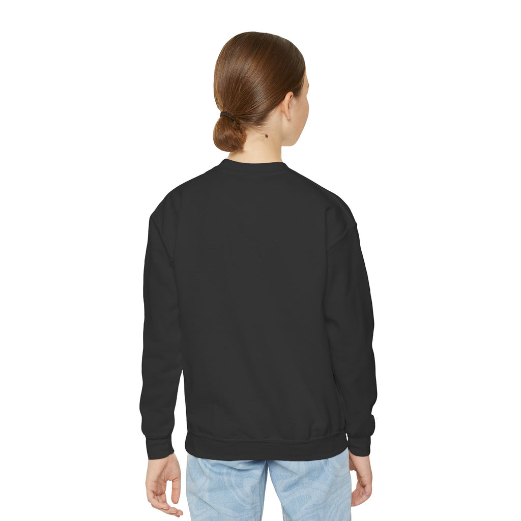 Axolotl Moonlight Youth Crewneck Sweatshirt | Cute Kawaii Night Sky Kids Pullover | NeuroVibe Shop™