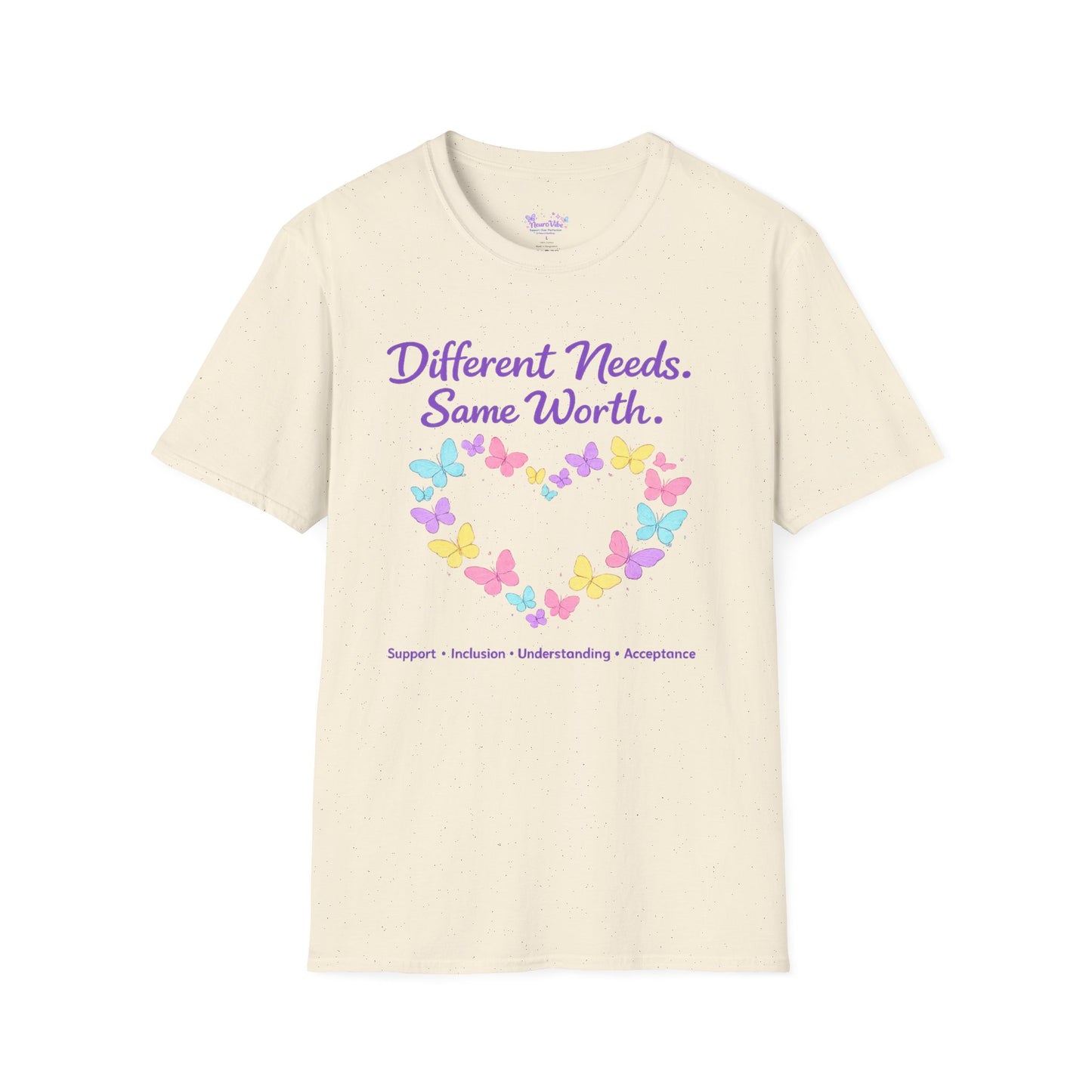 Different Needs Same Worth Shirt | Special Needs Awareness Tee | Neurodiversity Acceptance Butterfly T-Shirt