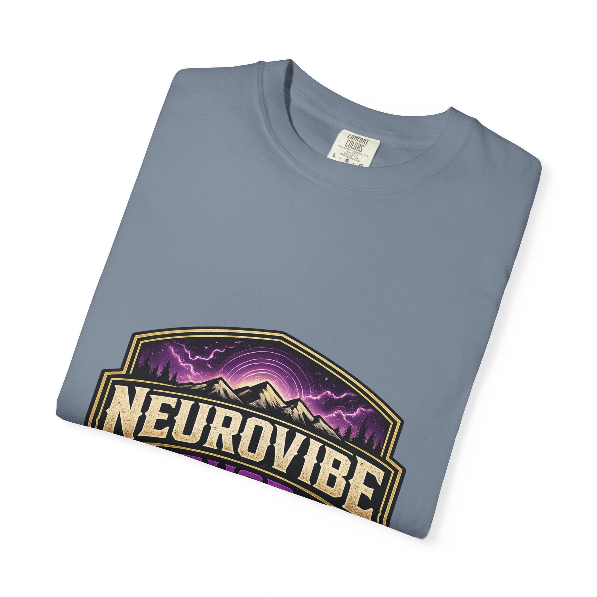 NeuroVibe Shop Ignite Your Mind T-Shirt | Purple Lightning Brain Graphic Tee | Neurodiversity Awareness Shirt | ADHD Autism Mental Health Support Apparel