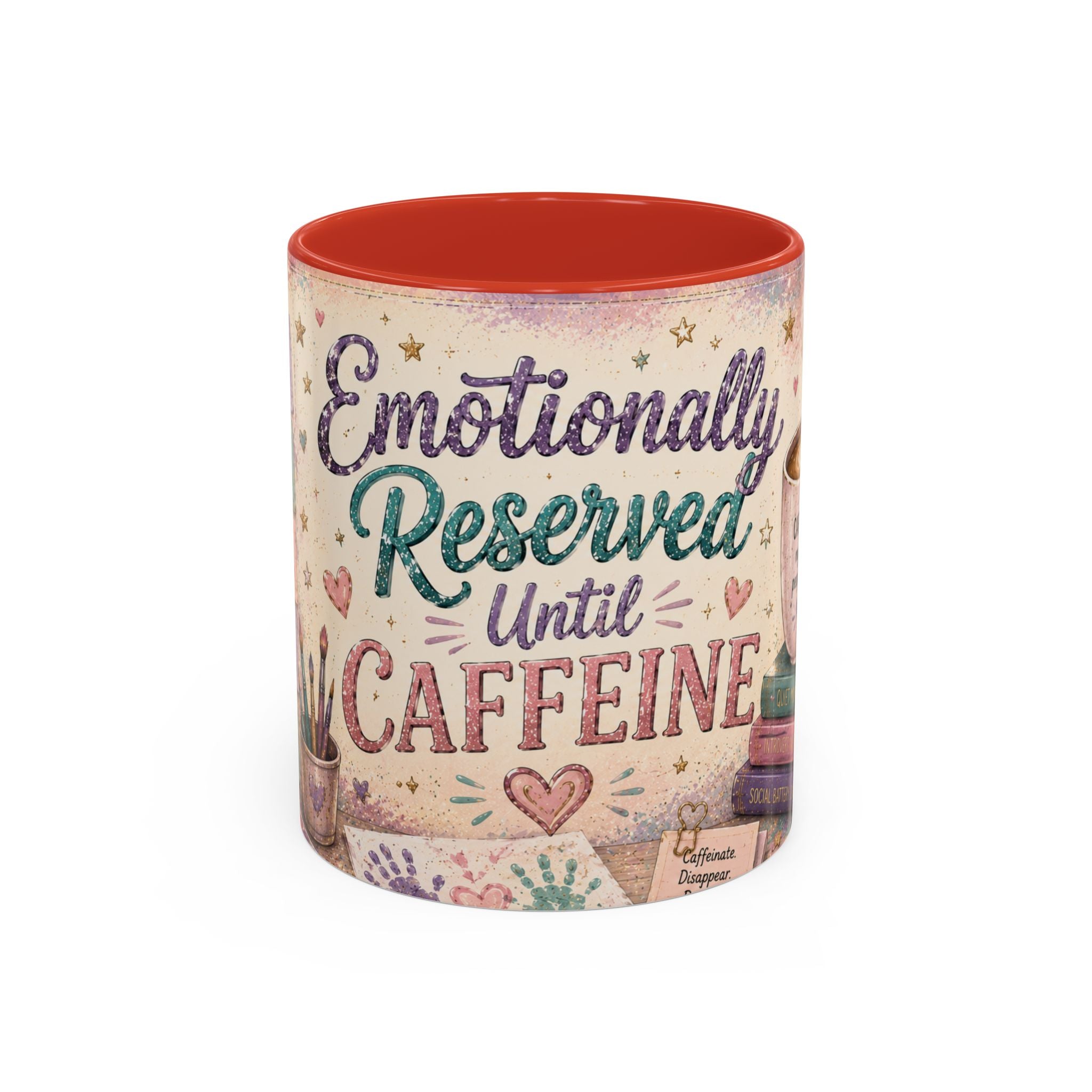 Emotionally Reserved Until Caffeine Mug ✨ | Cozy Introvert Coffee Cup | NeuroVibe Shop™