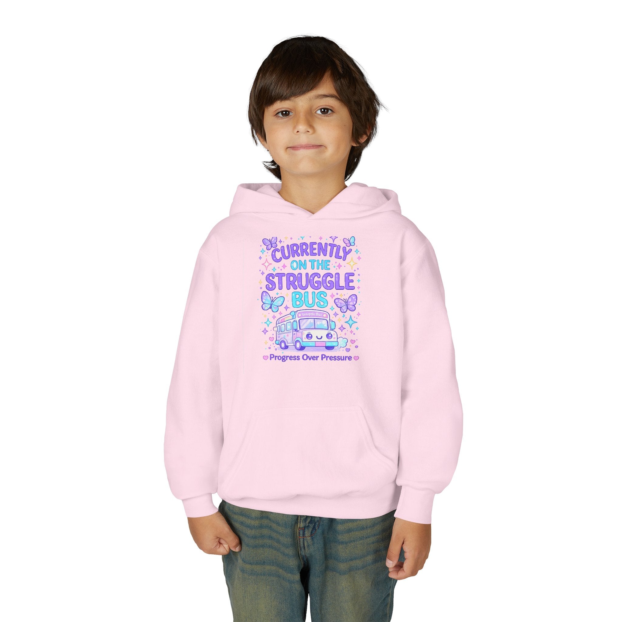 Currently on the Struggle Bus Youth Hoodie | NeuroVibe Shop™ Mental Health Awareness Hoodie