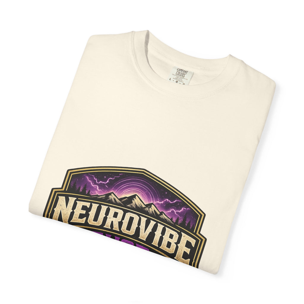 NeuroVibe Shop Ignite Your Mind T-Shirt | Purple Lightning Brain Graphic Tee | Neurodiversity Awareness Shirt | ADHD Autism Mental Health Support Apparel