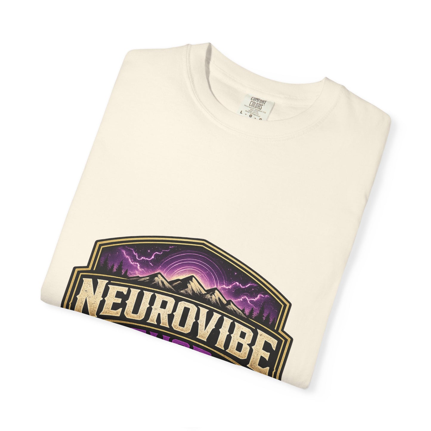 NeuroVibe Shop Ignite Your Mind T-Shirt | Purple Lightning Brain Graphic Tee | Neurodiversity Awareness Shirt | ADHD Autism Mental Health Support Apparel
