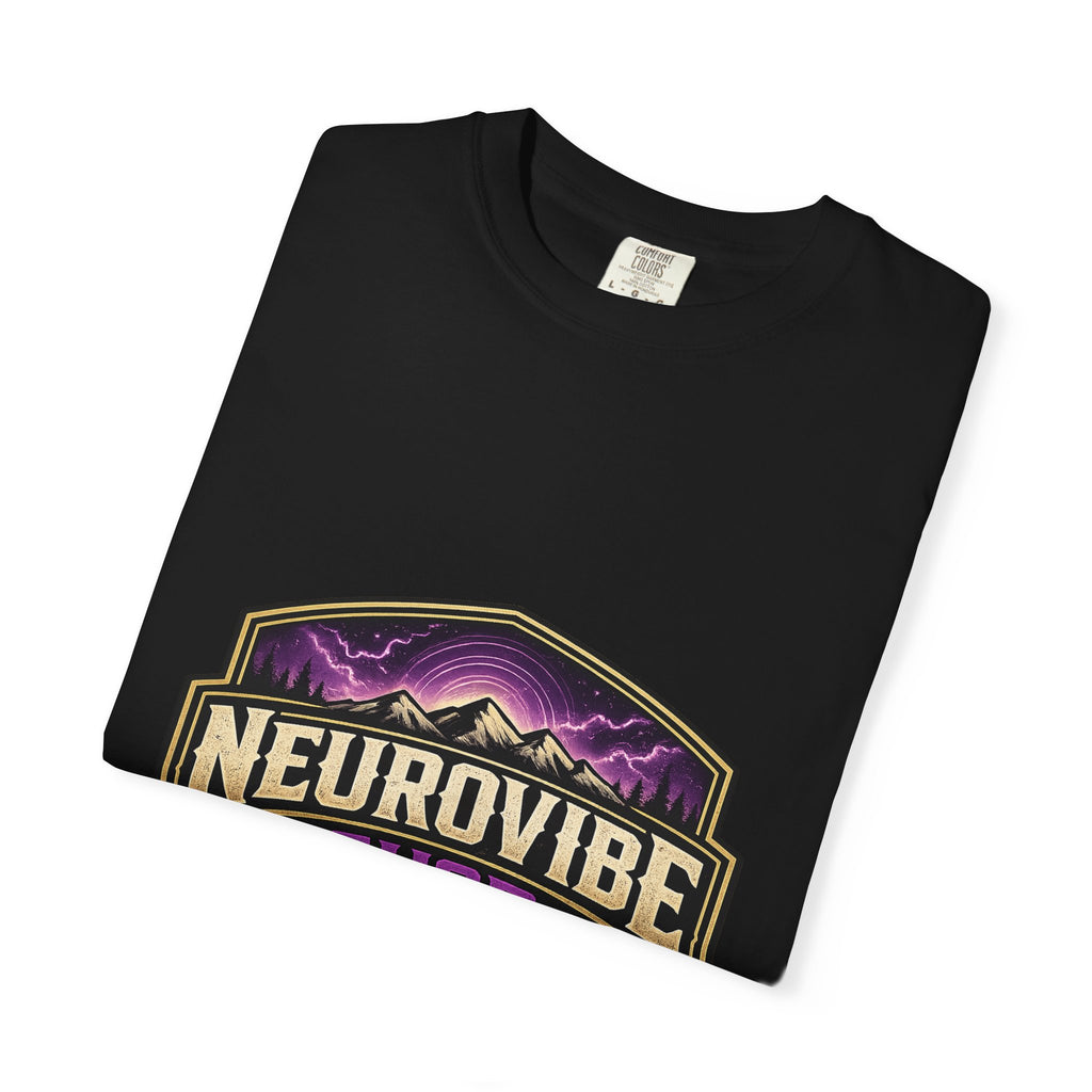NeuroVibe Shop Ignite Your Mind T-Shirt | Purple Lightning Brain Graphic Tee | Neurodiversity Awareness Shirt | ADHD Autism Mental Health Support Apparel