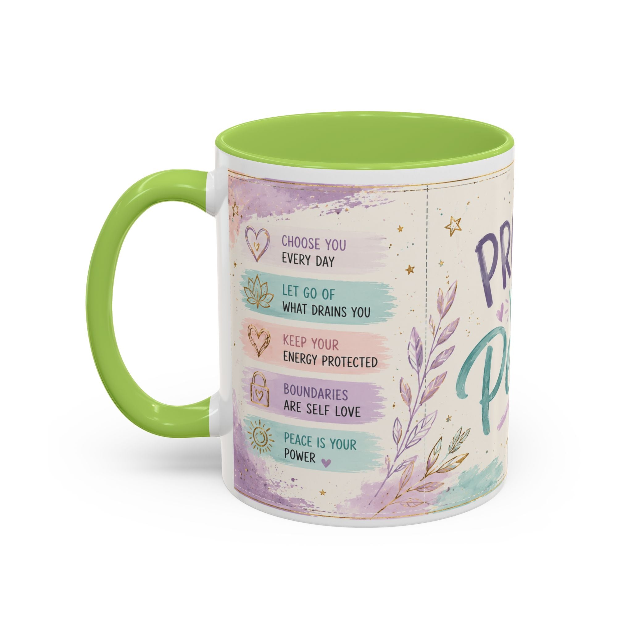 Protect Your Peace Mug ✨ | Pastel Self-Care Coffee Cup | NeuroVibe Shop™