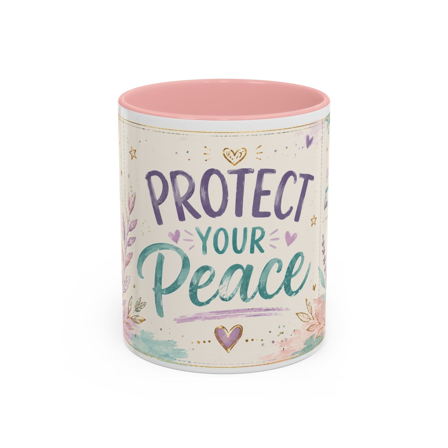 Protect Your Peace Mug ✨ | Pastel Self-Care Coffee Cup | NeuroVibe Shop™