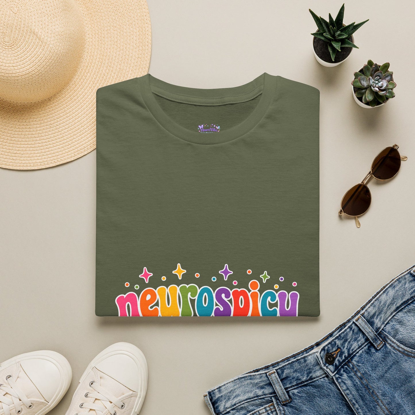 Neurospicy Rainbow T-Shirt | Neurodiversity Pride Shirt | ADHD Autism Awareness Tee | Colorful Neurodivergent Graphic T-Shirt | LGBTQ+ Inclusive Neurospicy Apparel
