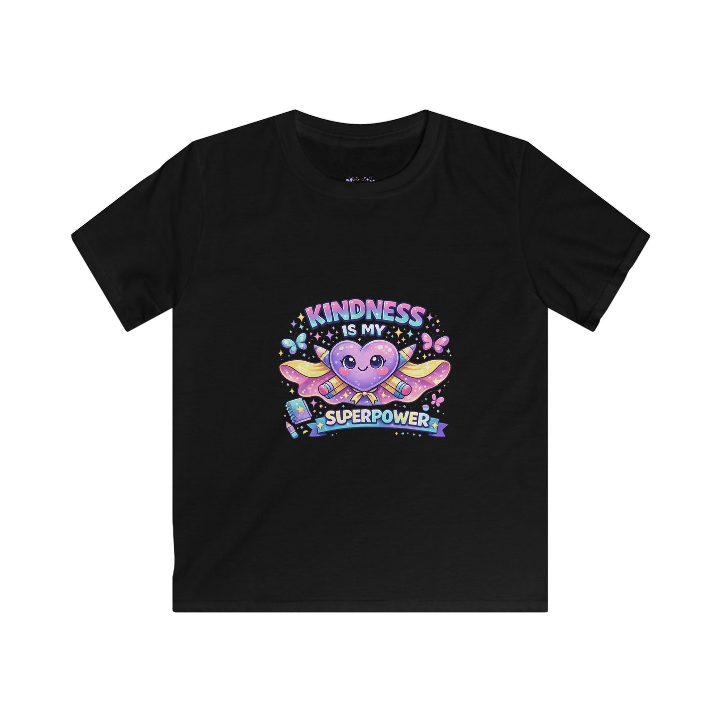 Kindness Is My Superpower T-Shirt | Cute Heart Superhero Shirt | Kids Kindness Tee | Positive School Apparel