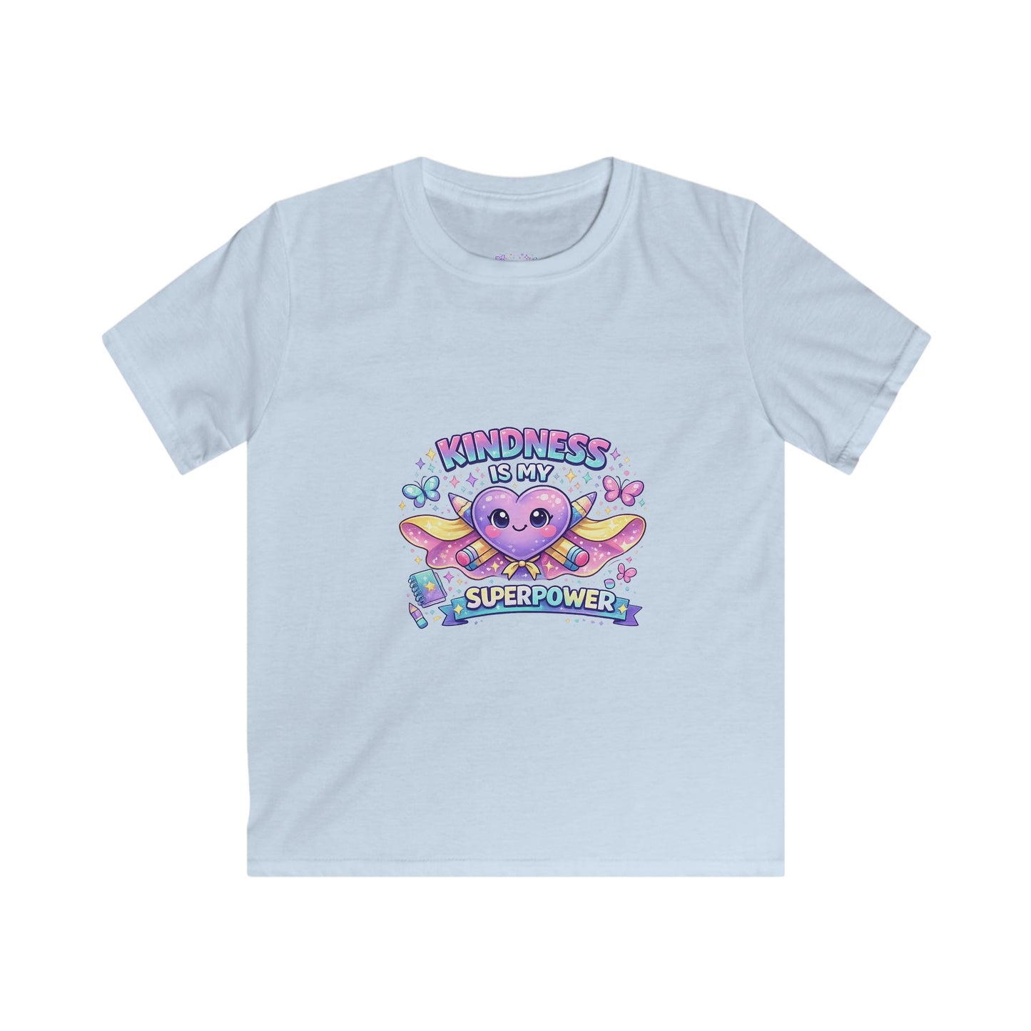 Kindness Is My Superpower T-Shirt | Cute Heart Superhero Shirt | Kids Kindness Tee | Positive School Apparel