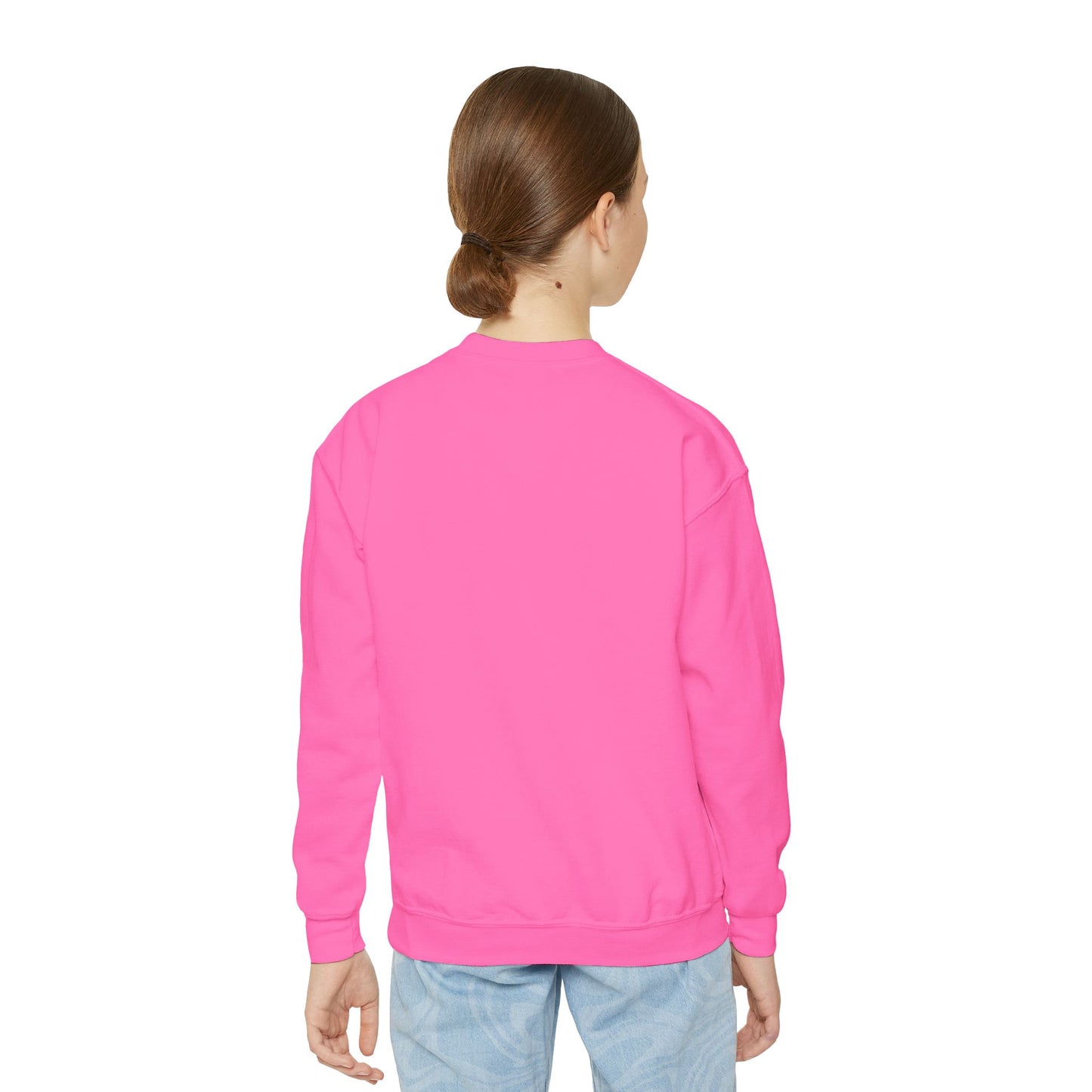 Axolotl Moonlight Youth Crewneck Sweatshirt | Cute Kawaii Night Sky Kids Pullover | NeuroVibe Shop™