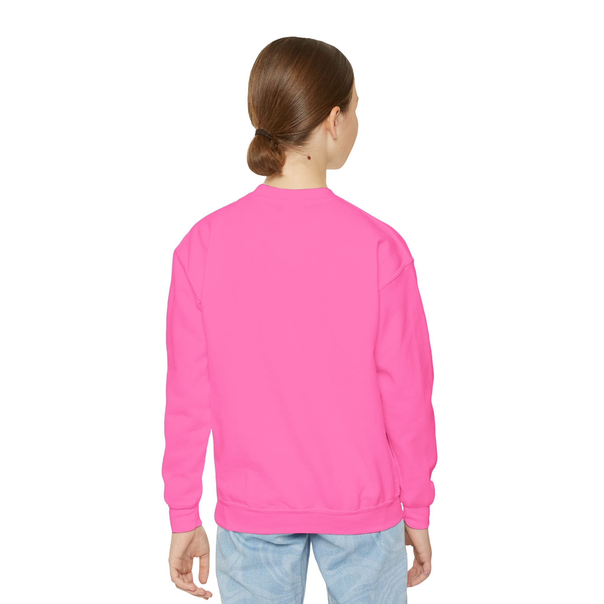 Axolotl Moonlight Youth Crewneck Sweatshirt | Cute Kawaii Night Sky Kids Pullover | NeuroVibe Shop™