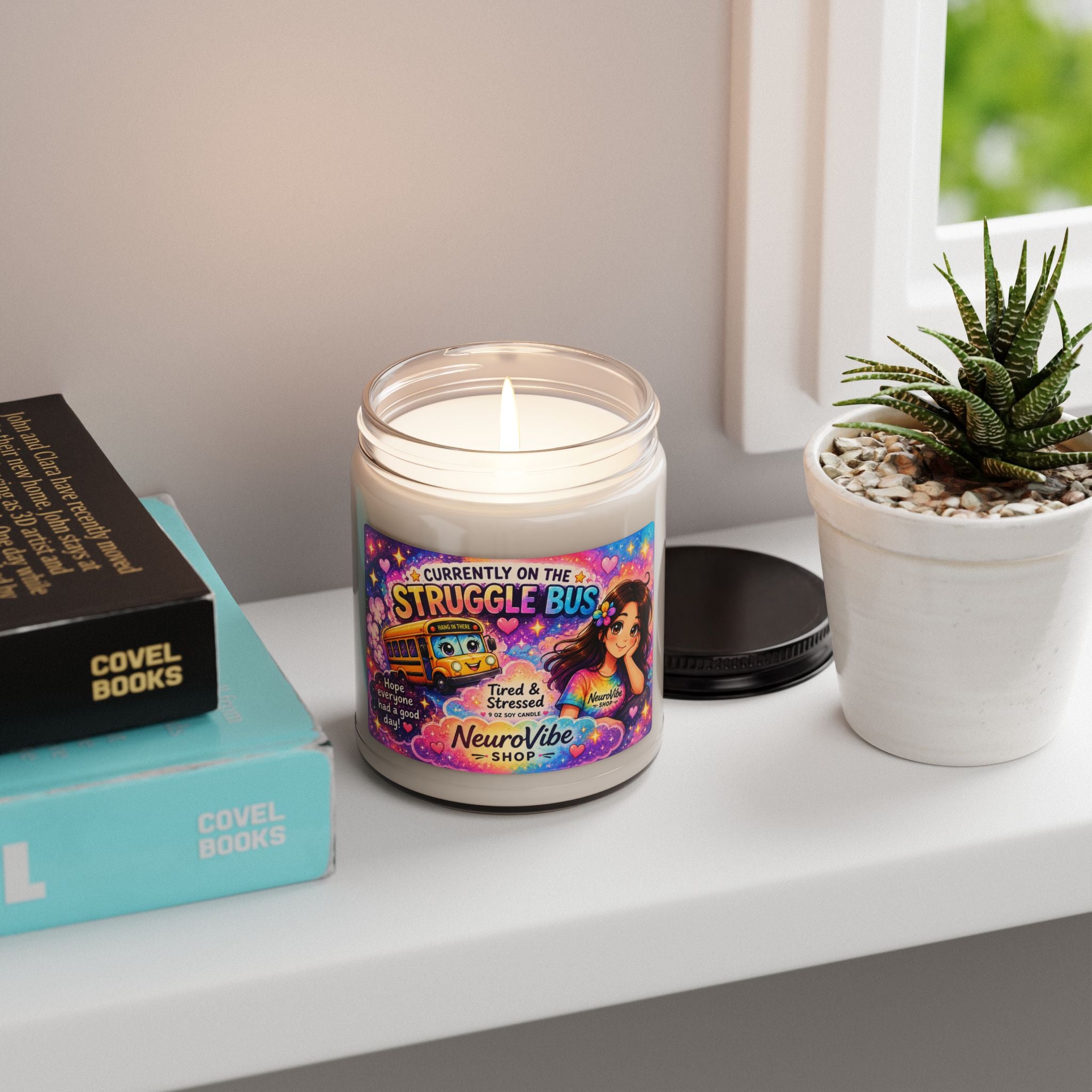 Currently on the Struggle Bus Candle 🕯️ | Cozy Aromatherapy Jar (9 oz) | NeuroVibe Shop™