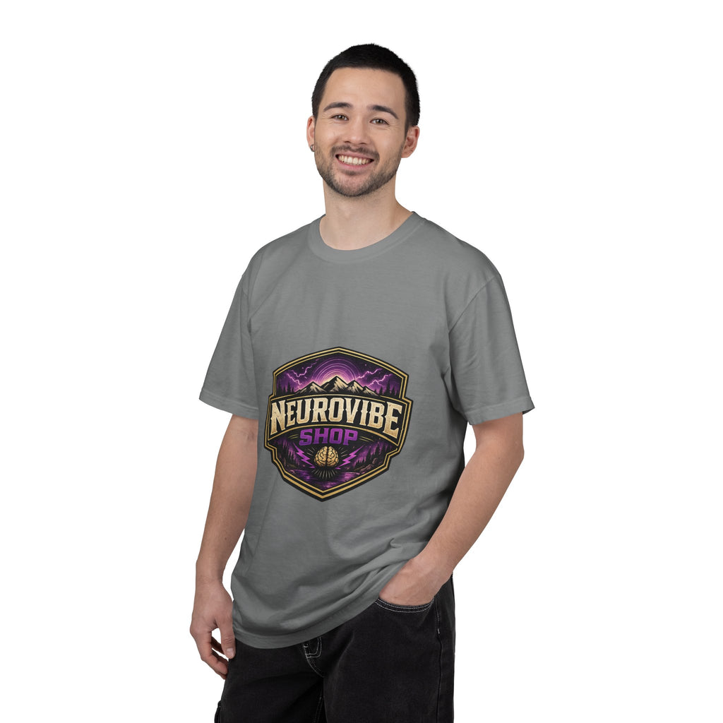 NeuroVibe Shop Ignite Your Mind T-Shirt | Purple Lightning Brain Graphic Tee | Neurodiversity Awareness Shirt | ADHD Autism Mental Health Support Apparel