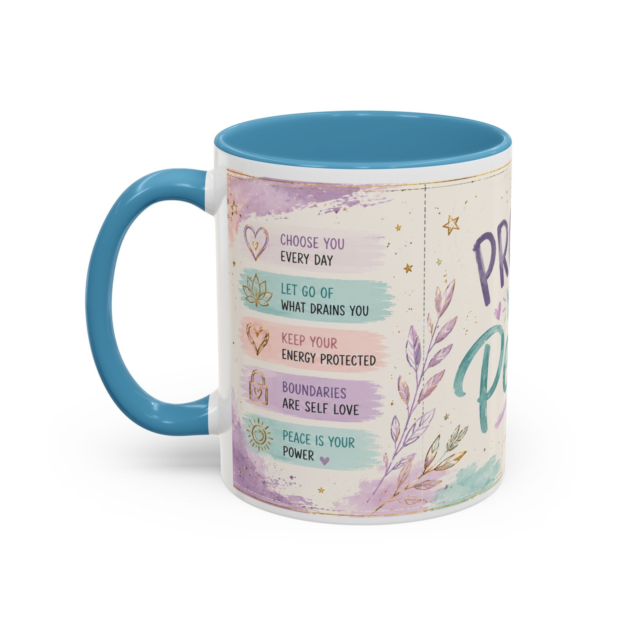 Protect Your Peace Mug ✨ | Pastel Self-Care Coffee Cup | NeuroVibe Shop™