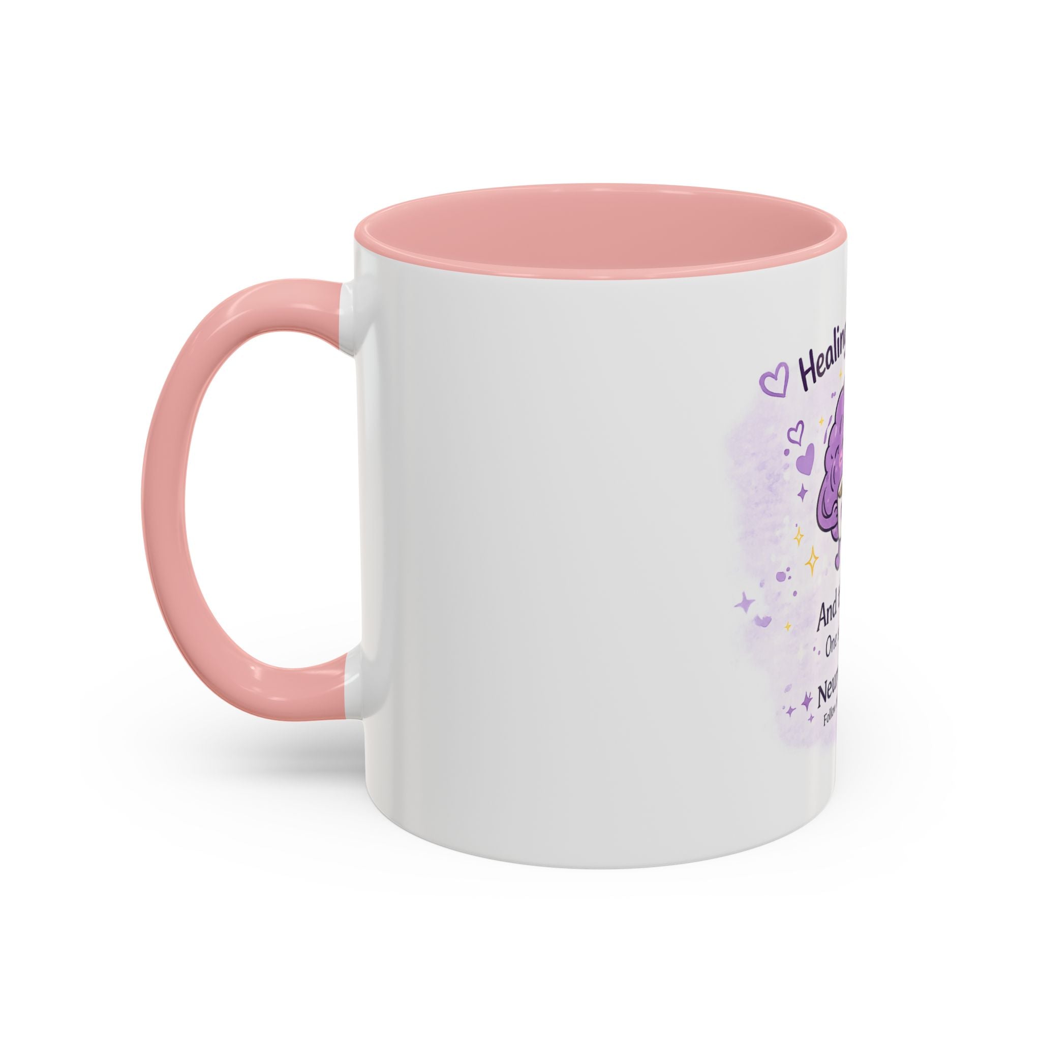 Healing Isn't Linear Coffee Mug | Cute Brain Tea/Coffee Cup, Mental Health Support Gift | NeuroVibe Shop™
