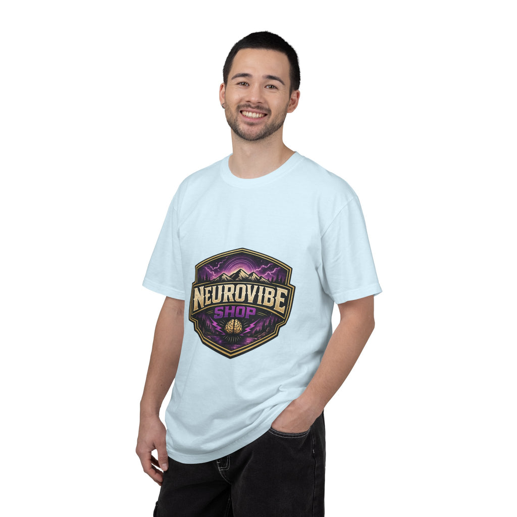 NeuroVibe Shop Ignite Your Mind T-Shirt | Purple Lightning Brain Graphic Tee | Neurodiversity Awareness Shirt | ADHD Autism Mental Health Support Apparel