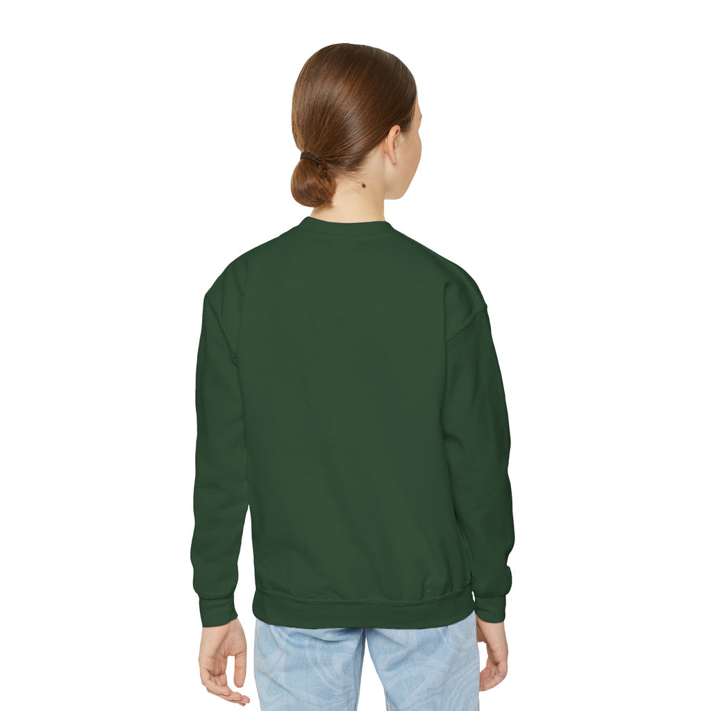 Axolotl Moonlight Youth Crewneck Sweatshirt | Cute Kawaii Night Sky Kids Pullover | NeuroVibe Shop™