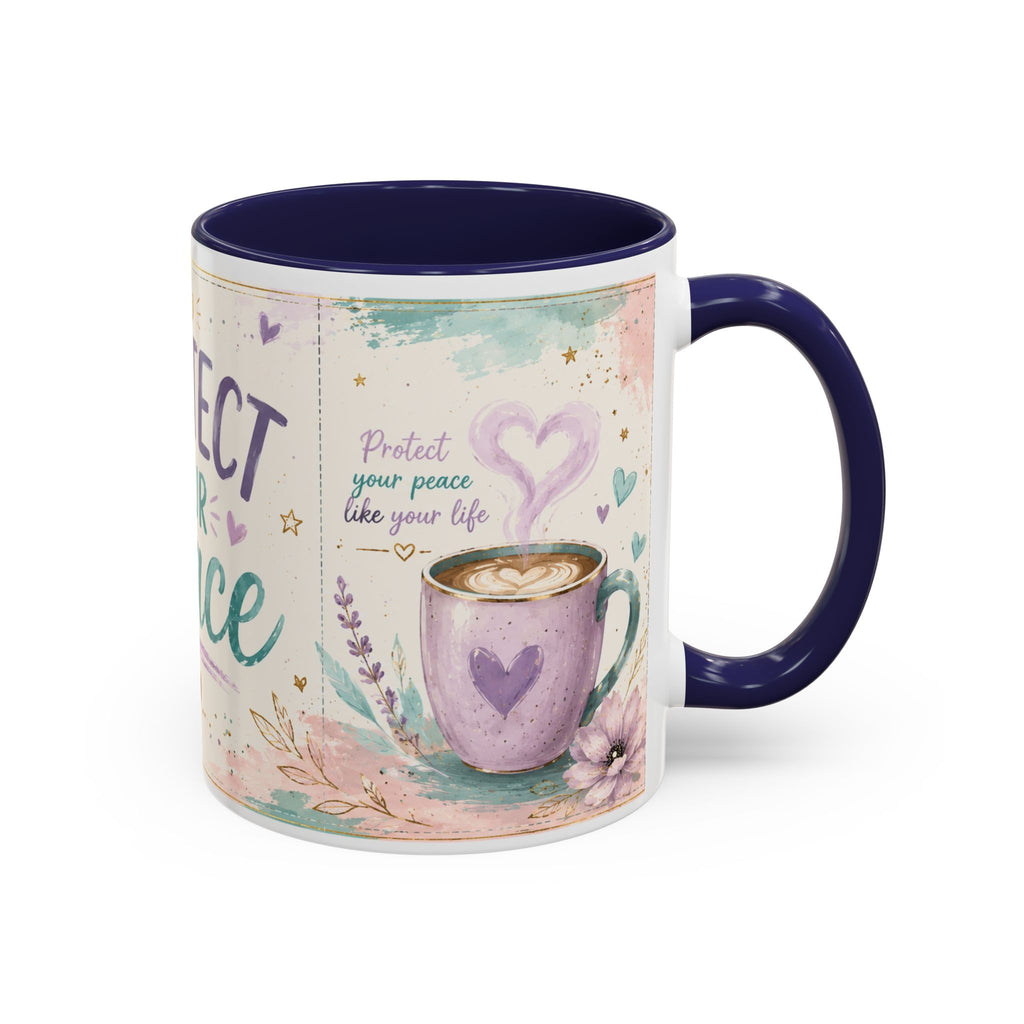 Protect Your Peace Mug ✨ | Pastel Self-Care Coffee Cup | NeuroVibe Shop™