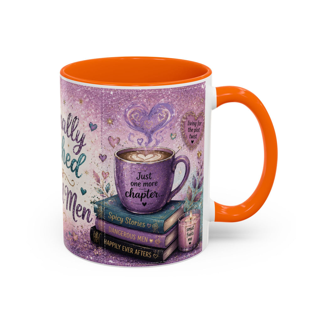 Emotionally Attached to Fictional Men Mug 💜 | Romance Reader Coffee Cup | NeuroVibe Shop™