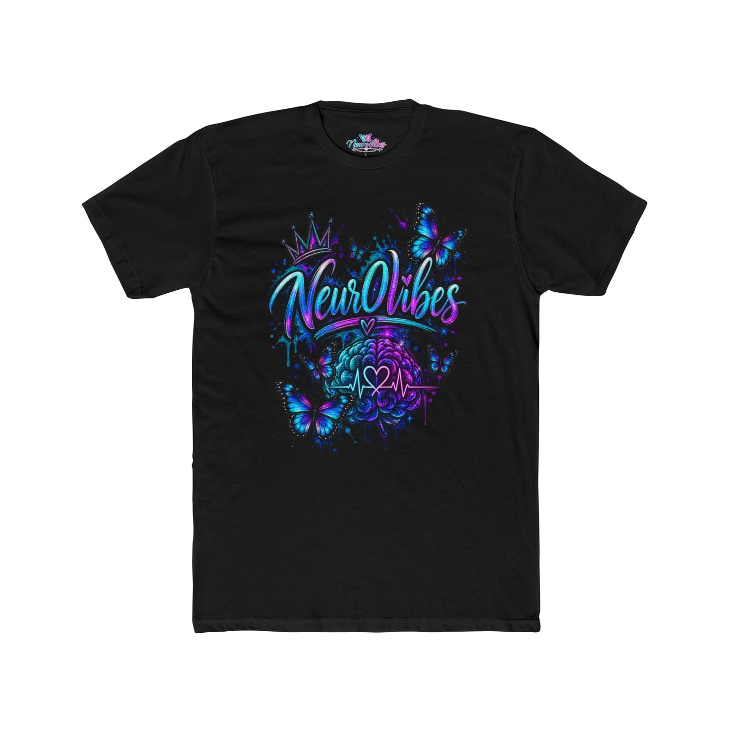 Neur0Vibes Butterfly Brain Graphic Tee | Neurodivergent ADHD AuDHD Shirt