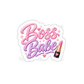 Boss Babe Glitter Sticker | Pink & Purple Girl Boss Decal | Women Entrepreneur Gift | Feminine Laptop Water Bottle Sticker