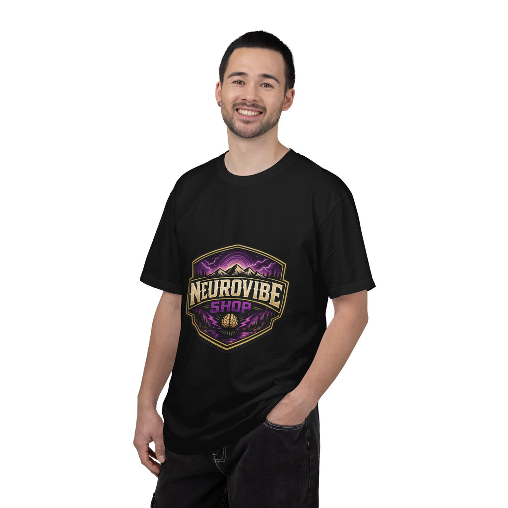 NeuroVibe Shop Ignite Your Mind T-Shirt | Purple Lightning Brain Graphic Tee | Neurodiversity Awareness Shirt | ADHD Autism Mental Health Support Apparel