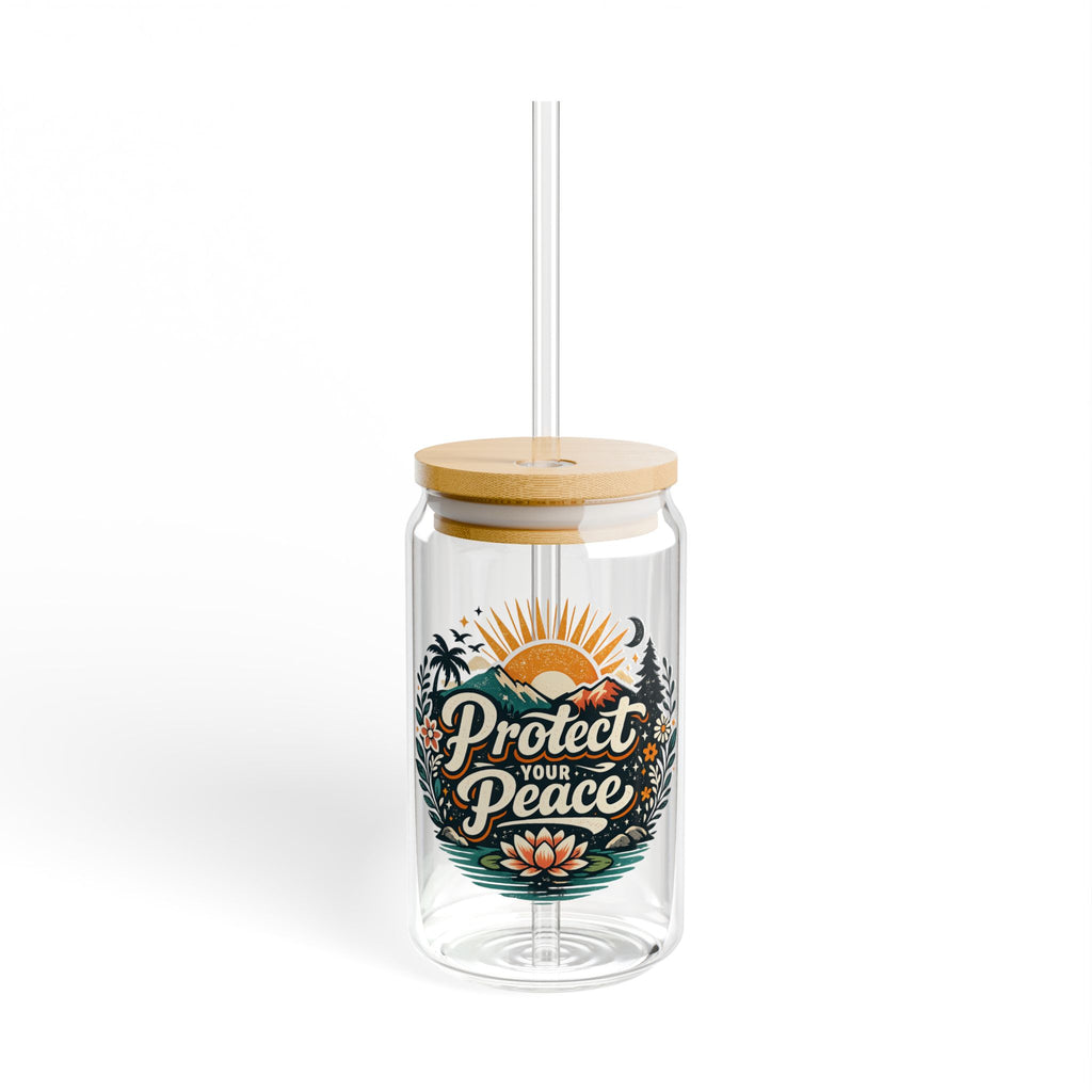 Protect Your Peace Tumbler ✨ | Positive Vibes Glass 15oz