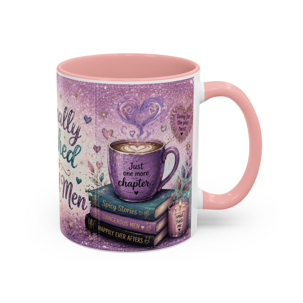 Emotionally Attached to Fictional Men Mug 💜 | Romance Reader Coffee Cup | NeuroVibe Shop™