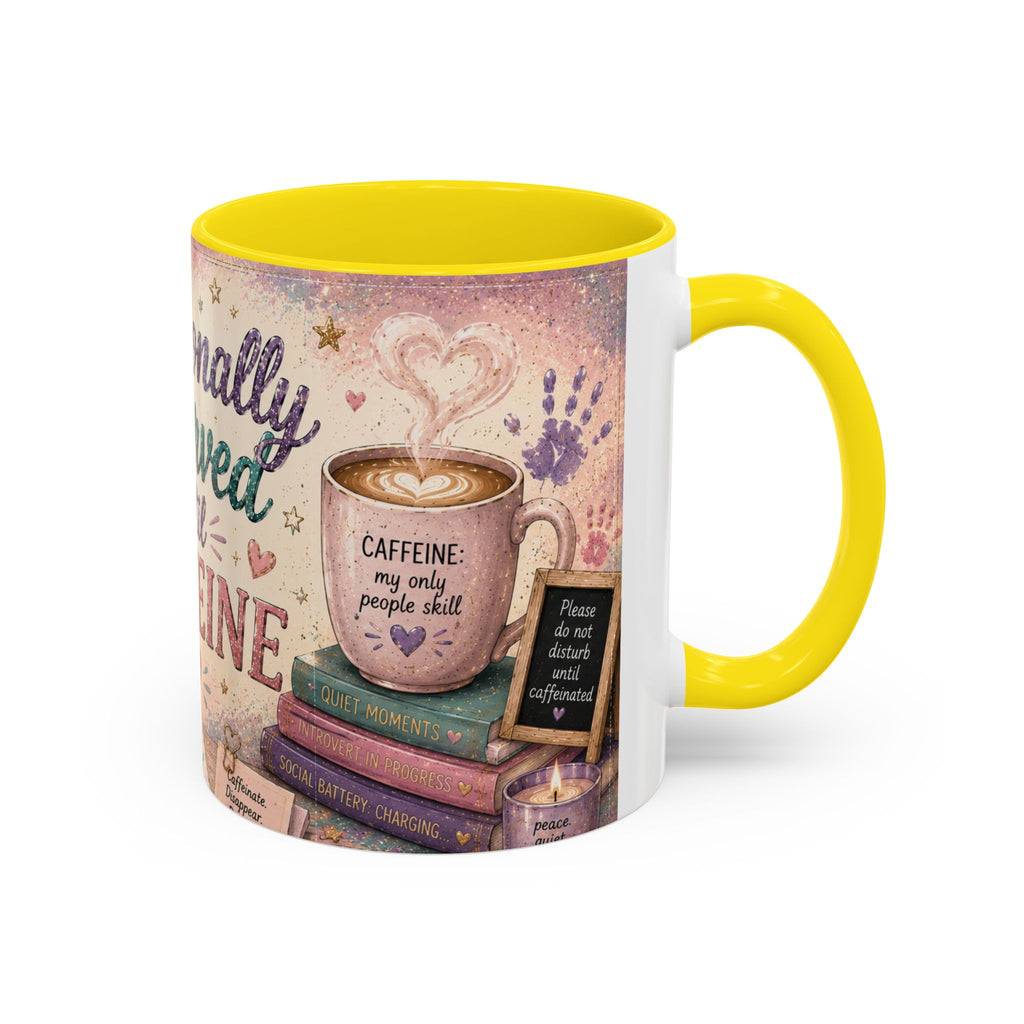 Emotionally Reserved Until Caffeine Mug ✨ | Cozy Introvert Coffee Cup | NeuroVibe Shop™