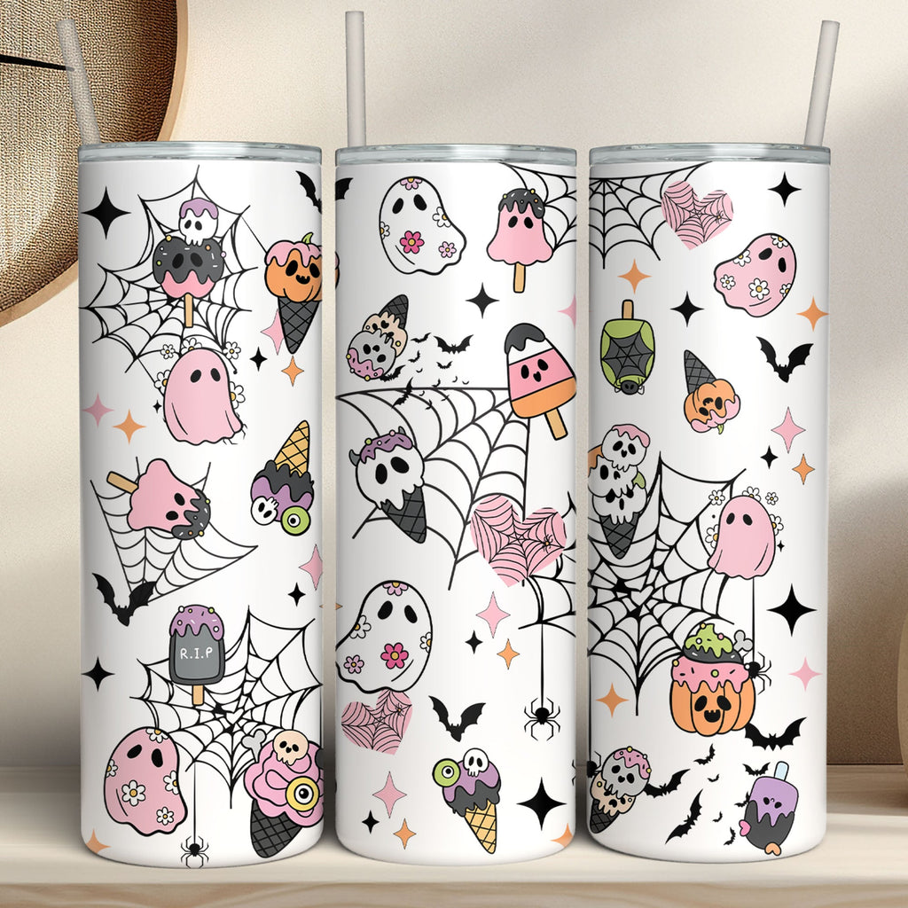 Soft Spooky Vibes 👻 | Cute Halloween Skinny Tumbler |T1283