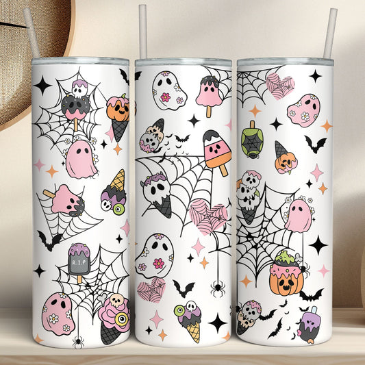 Soft Spooky Vibes 👻 | Cute Halloween Skinny Tumbler |T1283